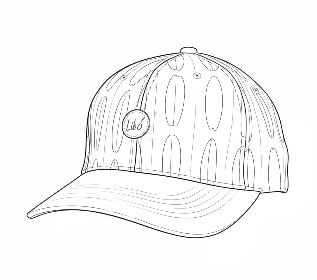 LIBÓ - Gorra Snapback Surfer con Diseño de Tablas de Surf, Visera Flexible y Estilo Exclusivo 35% descuento