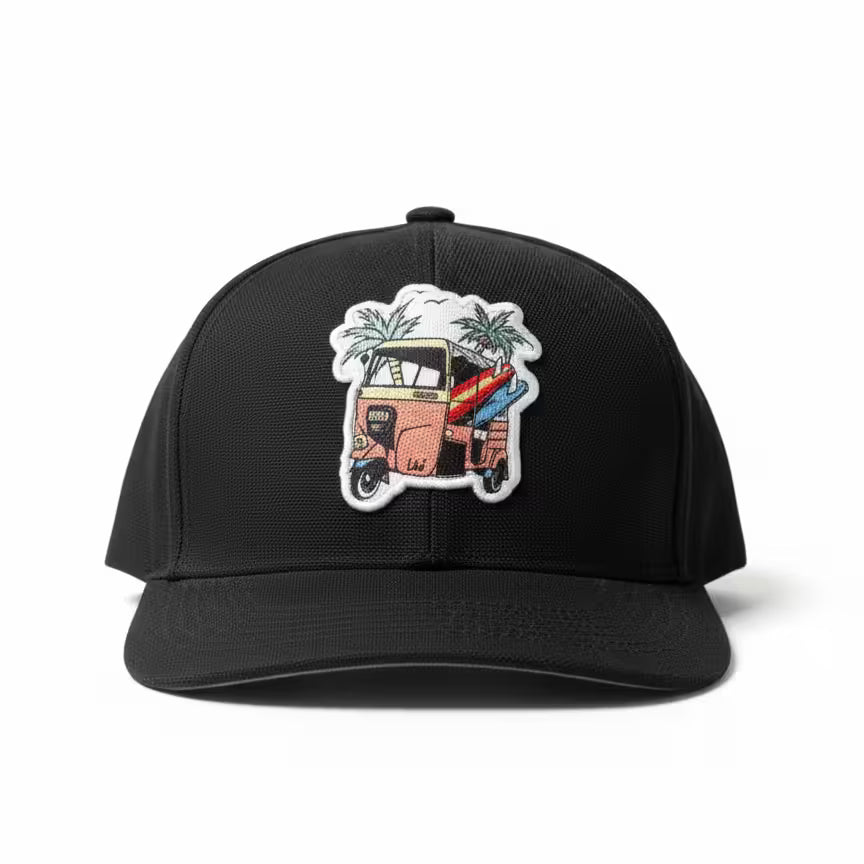 LIBÓ - Gorra Snapback Motorratona , Unisex con parche del tradicional tuc tuc, Visera Flexible (Plana o Curva) 35% descuento