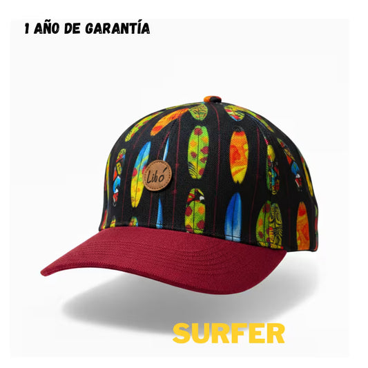 LIBÓ - Gorra Snapback Surfer con Diseño de Tablas de Surf, Visera Flexible y Estilo Exclusivo 35% descuento
