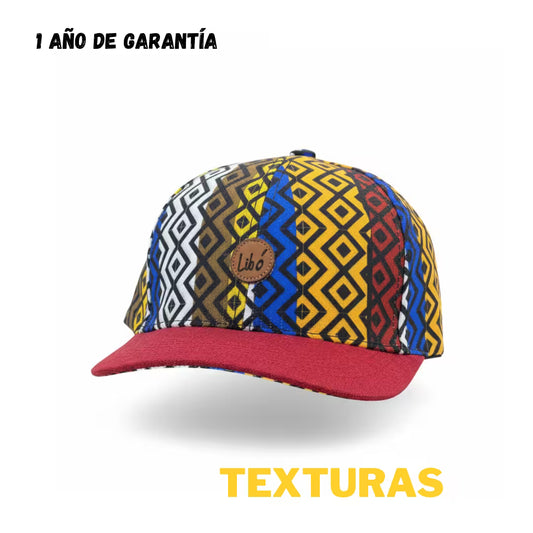LIBÓ - Gorra Snapback Texturas con Arte Ancestral de Colombia, Diseño Exclusivo y Visera Flexible 35% descuento