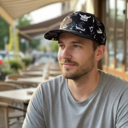 LIBÓ - Gorra Snapback Vikinga con Estilo Guerrero Urbano, Diseño Exclusivo y Visera Flexible 35% descuento