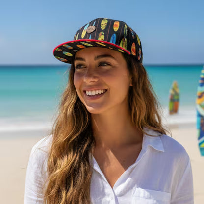 LIBÓ - Gorra Snapback Surfer con Diseño de Tablas de Surf, Visera Flexible y Estilo Exclusivo 35% descuento