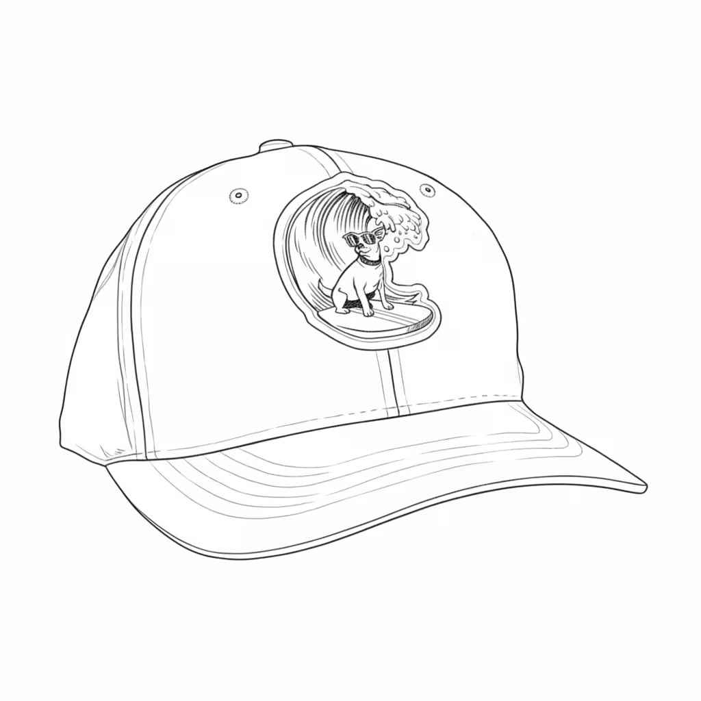 LIBÓ - Gorra Snapback Dog Surfer con Visera Flexible (Plana o Curva), Diseño Exclusivo y Garantía de 1 Año 35% descuento