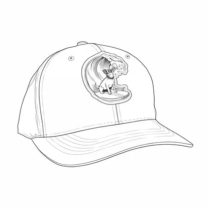 LIBÓ - Gorra Snapback Dog Surfer con Visera Flexible (Plana o Curva), Diseño Exclusivo y Garantía de 1 Año 35% descuento