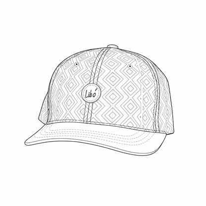 LIBÓ - Gorra Snapback Texturas con Arte Ancestral de Colombia, Diseño Exclusivo y Visera Flexible 35% descuento