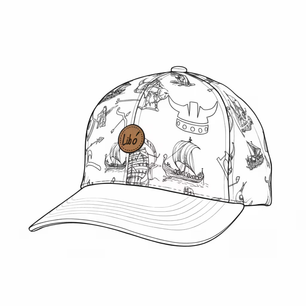 LIBÓ - Gorra Snapback Vikinga con Estilo Guerrero Urbano, Diseño Exclusivo y Visera Flexible 35% descuento