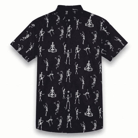 LIBÓ - Camisa Esqueletos Yoga de Poliéster Reciclado, Tela Ultra Suave, Hecha en Colombia