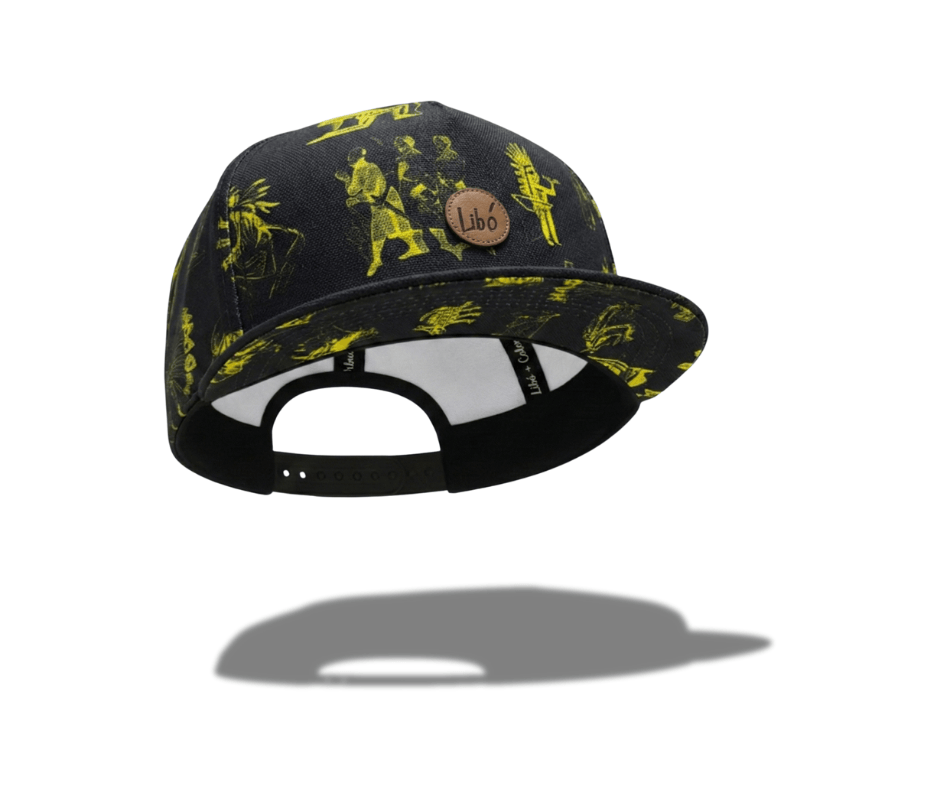 LIBÓ - Gorra Snapback Cacique Unisex, Visera Flexible (Plana o Curva), con Estampado Inspirado en Líderes Ancestrales, Cierre Ajustable 35% descuento